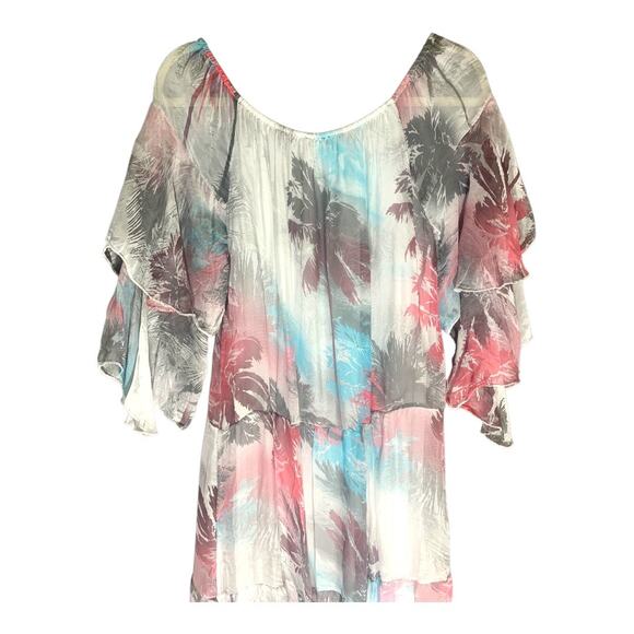 Anna Milani silk blend Made in Italy maxi dress off shoulder or on sz L NWT - Picture 6 of 11